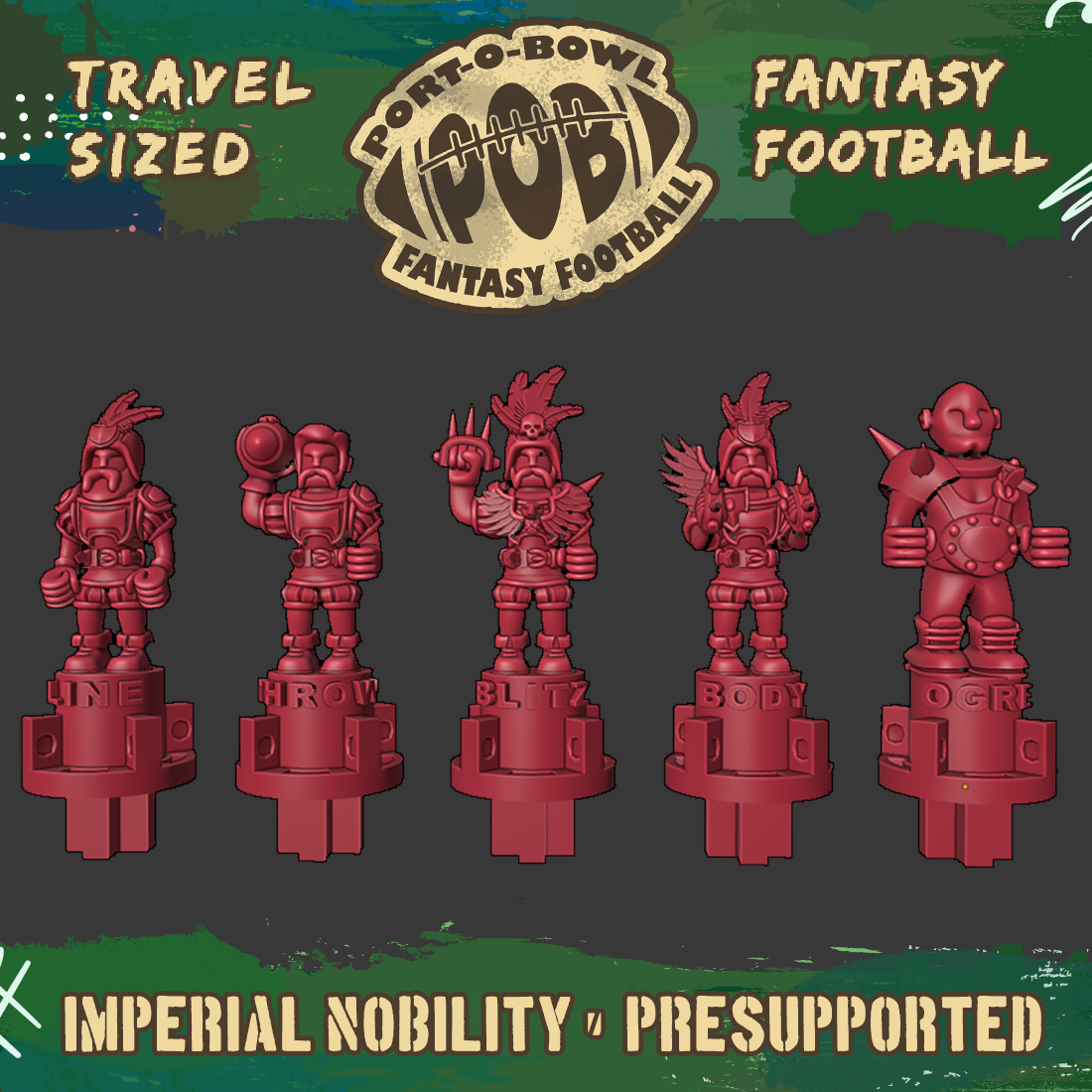Port-O-Bowl: Travel-sized Fantasy Football Imperial Nobility Team